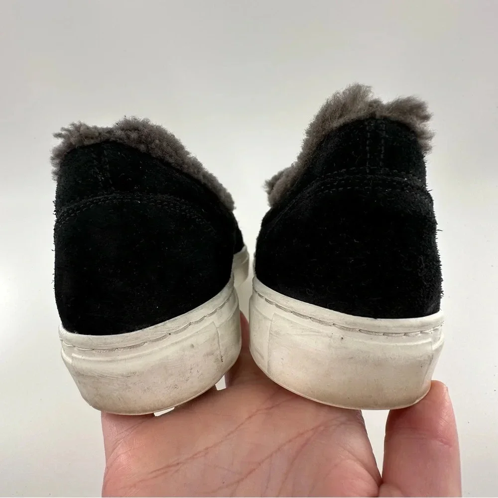M Gemí womens flats size 37.5 black Italian suede cozy fashion sneakers